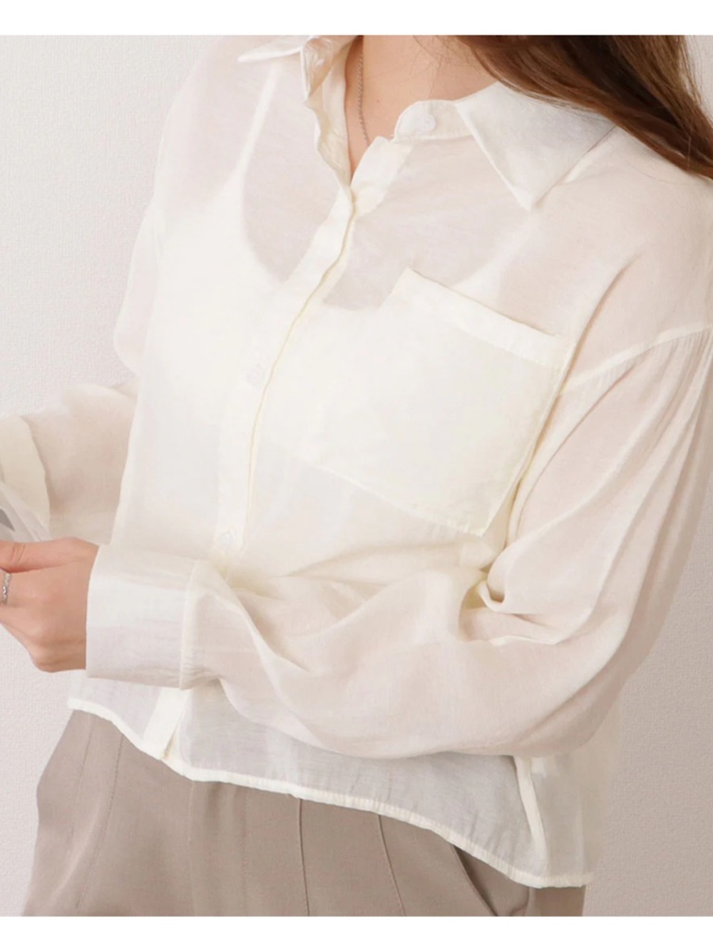 Moa Moa White Sheer Blouse